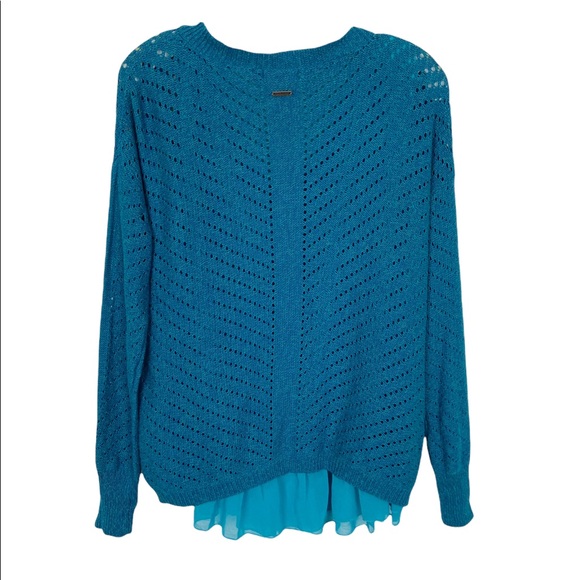 prANA Ellery Sweater in Mosaic Blue Layered Size Small - Picture 4 of 7
